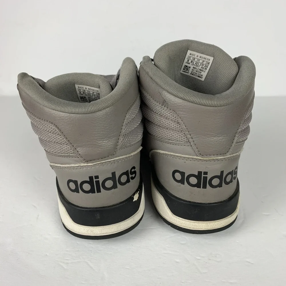 Adidas Entrap Mid Sneakers Gray &‎ Black Basketball Shoes Ortholite Men's 9 READ